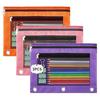 3Pcs Pencil Case 3 Ring Binder Large Capacity Pencil Pouch Transparent Window