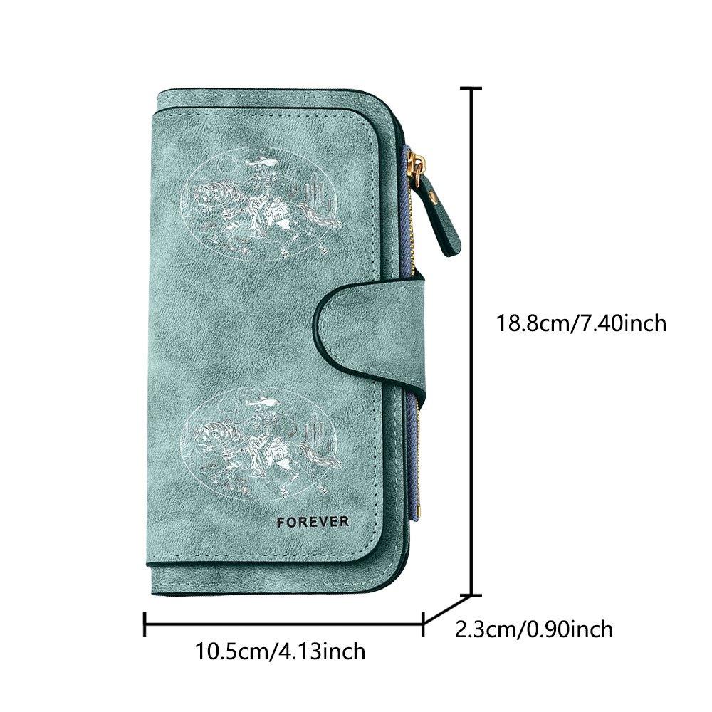1pc Western Cowboy Skull Long Zipper Wallet, Large Capacity Card Holder, Unisex Clutch Bag, Fashionable Zipper Coin Purse, Suitable for Daily Use, A