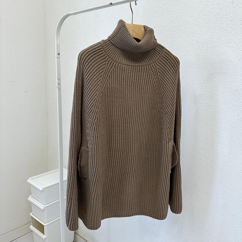 Women's Thick Solid Color High Collar Sleeveless Knitted Cape Shawl