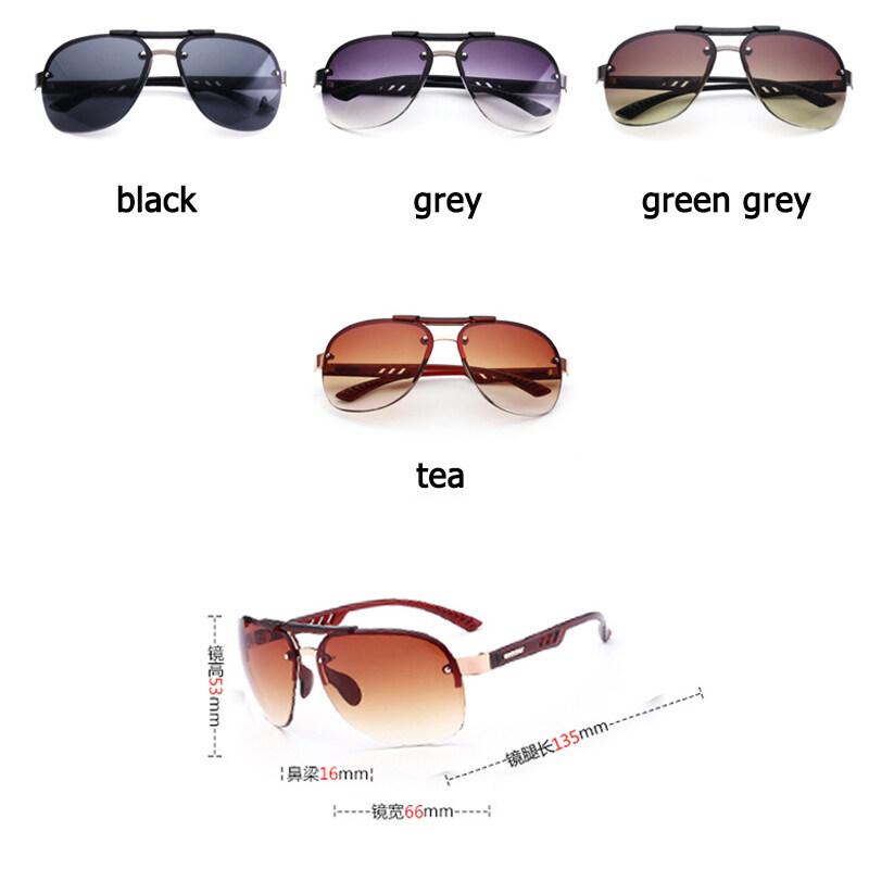Óculos de sol masculinos novos óculos de sol de metal sem moldura óculos de cópia folha óculos de sol comércio exterior sapo espelho