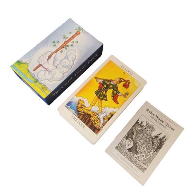 12*7cm Klasik Rider Waite Tarot Destesi İngilizce/İspanyolca Dilinde Yeni Başlayanlar İçin Rehber Kitapçıkla