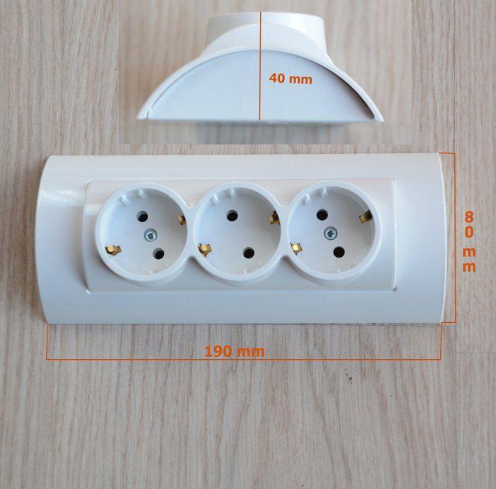 Bloc multiprise - atra - 3 prises - montage en applique - 250 v - 16 a - certifié ce