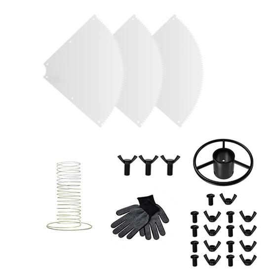 Squirrel Proof Baffle for Bird Feeder Pole Squirrel Baffle with Stainless Steel Spring Squirrel Barrier Guard On Bird Feeder Pole for Garden Patio