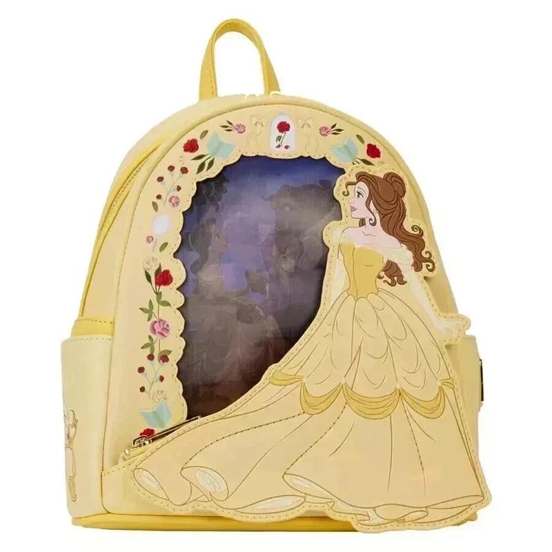 Anime Loungefly Beauty And The Beast Movie Series Figure Belle Small Storage Backpack Fashion Item Travel Essentials Toys Present