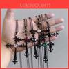 Gothic Baroque Cross Pendant Necklace With Alloy Chain For Women
