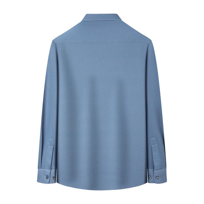 Shanshan Men's Wool Blend Warm Long-Sleeve Shirt