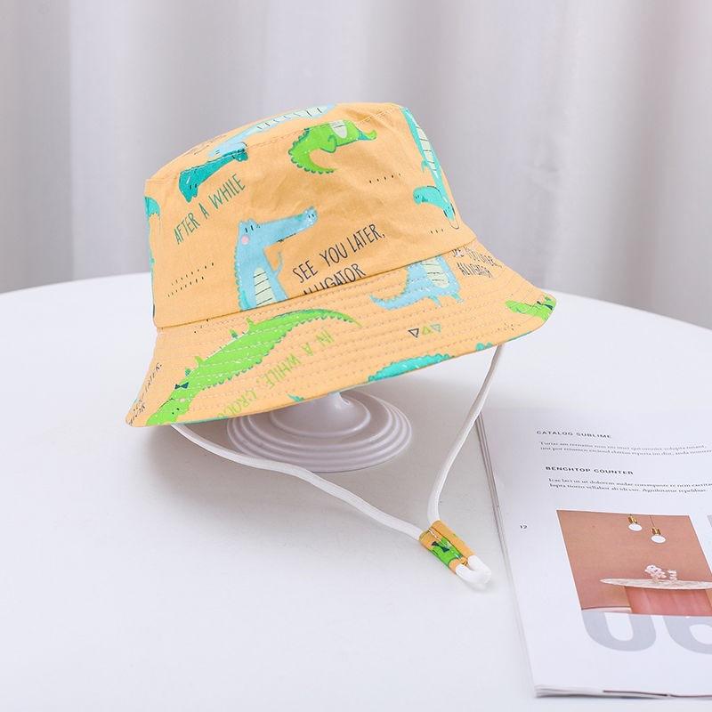 Kids Cartoon Bucket Hat Spring Summer Baby Sun Protection Cap Boys Girls UV Shield Outdoor Beach Fishing Hat