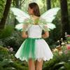 Multi-layer Fairies Wing Tulle Costume Set for Girls Halloween Cosplay Outfit with 3D Wing Costumes Accessory