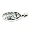 [Silver One] Hi Sterling Silver 925 Miraculous Medal of the Virgin Mary, Antique Oxidized Finish Pendant Top for Men (charm)