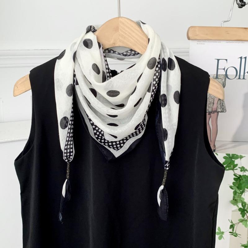 Cashew flower silk scarf new simple printing headscarf decorative scarf scarf small shawl triangular scarf tied waist