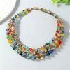Bohemian Wire Wrapped Multicolor Beaded Choker Necklace for Women's Daily Wear and Festival Party Fashion Jewelry Gift Hot Sale