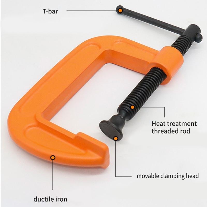 Adjustable 2 in G Clamp For Home Projects durablity Corrosion Construction