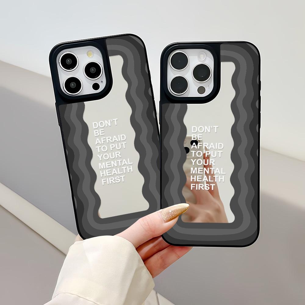 Mirror Phone Case for iPhone 15 11 13 14 for 15 16 Pro Max 12 13 16 Pro Cloud Flower and Animal Cute Style Phone Case