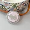 Rhinestone Puppy Mirror Magnetic Suction Solid Color Round Mobile Phone Airbag Bracket Retractable Wind Portable Ring Buckle