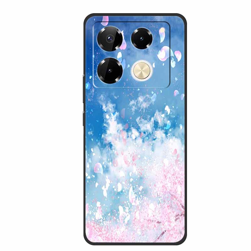 For Infinix Note 40 Pro 5G Case TPU Soft Silicone Cover Phone Cases for Infinix Note 40 40pro 4G Flowers Lovely Coque Fundas
