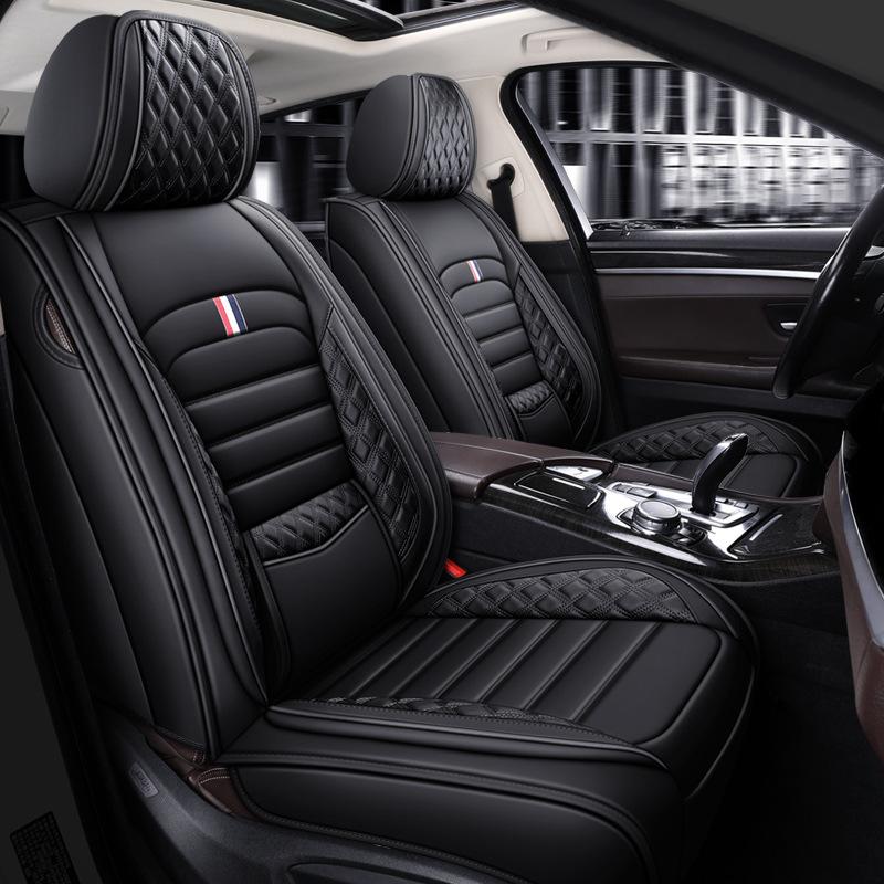 Full Set Car Seat PU Leather Car Seat Covers Breathable and Waterproof Faux LeatherAutomotive Seat Covers for Cars