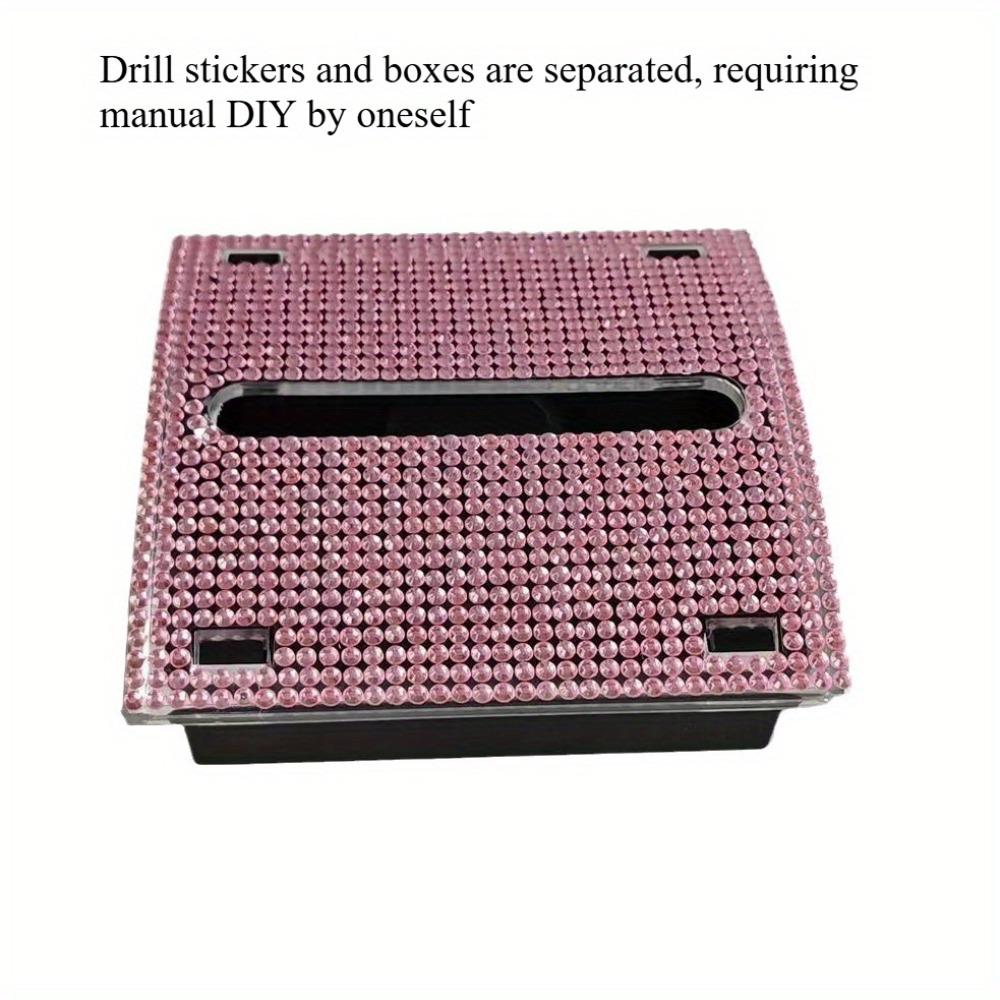 1pc Glittery Clear Desk Sticky Notes Organizer, Stationery and Handwritten Accounts Storage Container, Desktop Tidy Up Box, Office Essentials