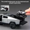 1:36 Alloy Pickup CyberTruck Pull-Back Car Collection For Boys And Children Gift One Large And One Small Vintage Toy