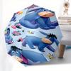 Eeyore,Donkey Fully automatic themed umbrella - 8 ribs durable iron frame, tri-fold compact design, perfect as a gift, travel umbrella, unis