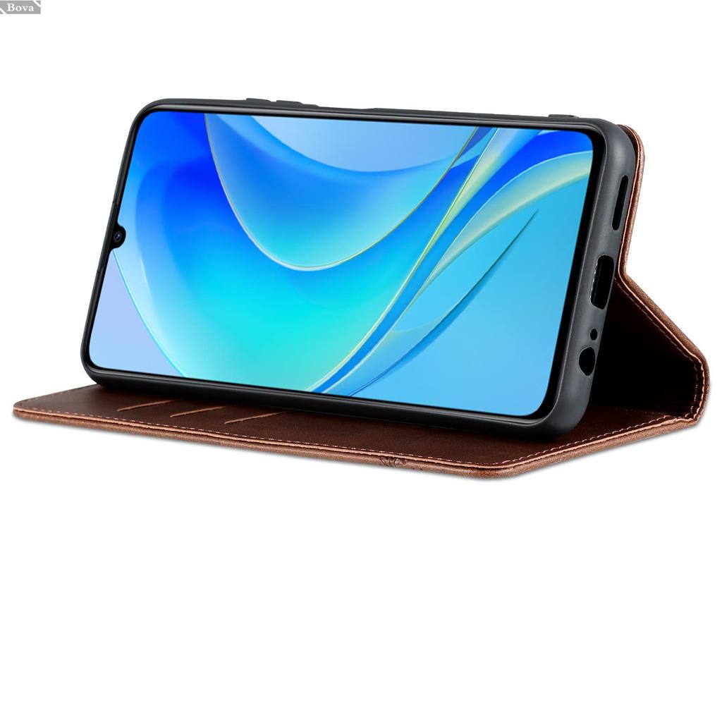 Deluxe magnetisk adsorpsjon skinn etui for Huawei Nova Y70 plus Y 70 flip cover beskyttelsesetui Nova Y70 capa fundas