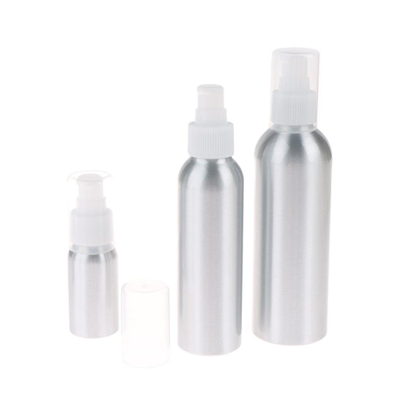 30-150-500Ml Aluminum Liquid Bottle Portable Lotion Dispenser Empty Container Refillable With Full Cover Cap For Cosmetics