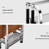 Stainless Steel 2-Tier Kitchen Spice Rack with Knife & Chopstick Holder