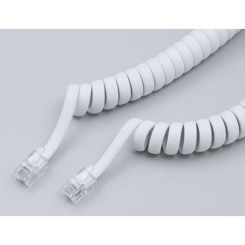 ELPA TEL handset cord telephone line 4 poles 4 cores 0.3m TEW-J003