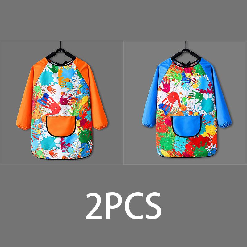 Paint Apron for Children Art Apron - Waterproof Long Sleeved Cover Children's Apron, Childrens Drawing Kindergarten WQ005