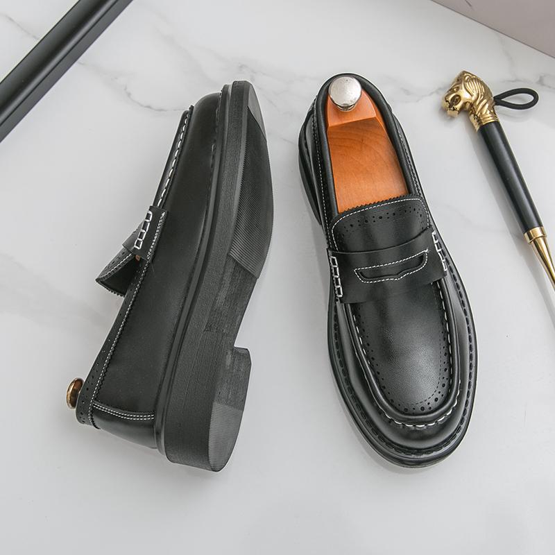 

Дизайнерские Новые Мужские Ретро Броги с Увеличением Роста Повседневная Обувь Мужские Кисточки Пенни Лоферы Формальные Балетки Платье Обувь 38