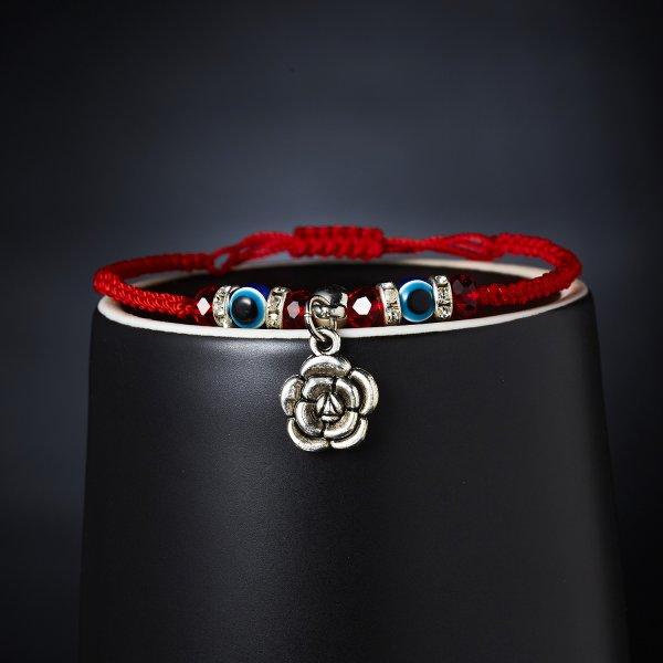 Lucky Eye Blue Evil Eye Charms Armband Rote Schnur Faden Seil Paar Freundschaftsarmband Frauen Männer Handgemachter Wunschschmuck Geschenk
