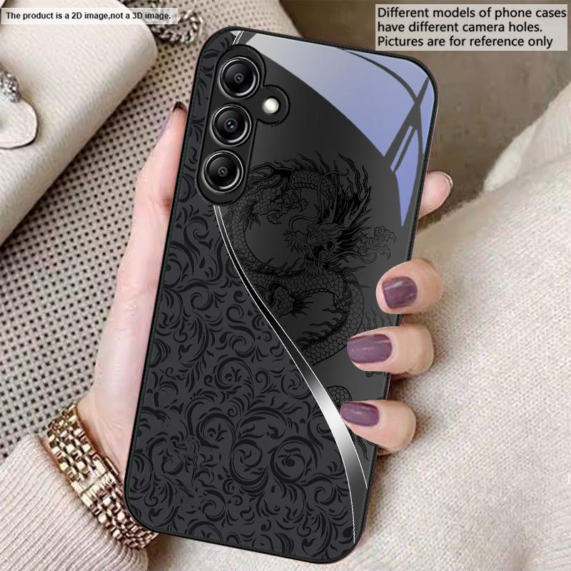 Dragon Totem Rose Purple For Samsung A20 30 22 23 24 25 26 31 32 A33 34 35 42 50 51 52 53 54 55 56 70 71 72 73 glass phone case
