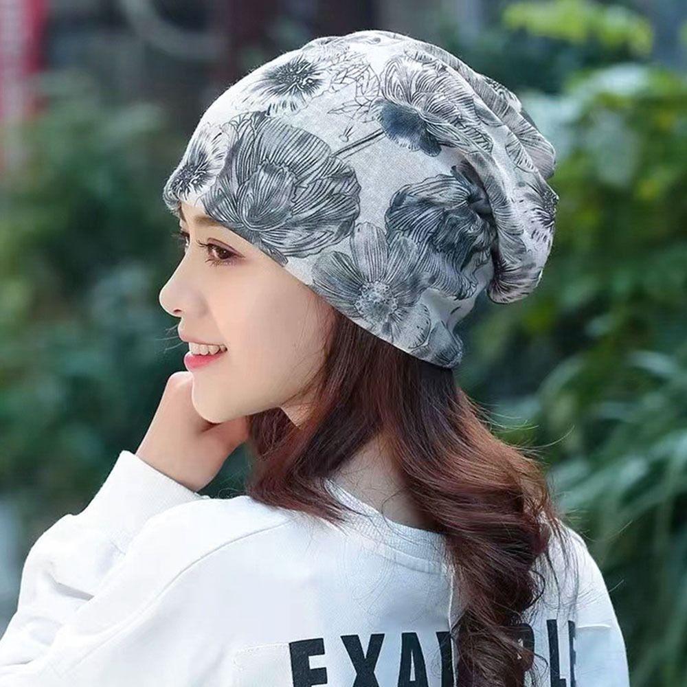 Summer Sun-Resistant Turban Soft Polyester Baotou Hat Breathable Hijab Cap Women