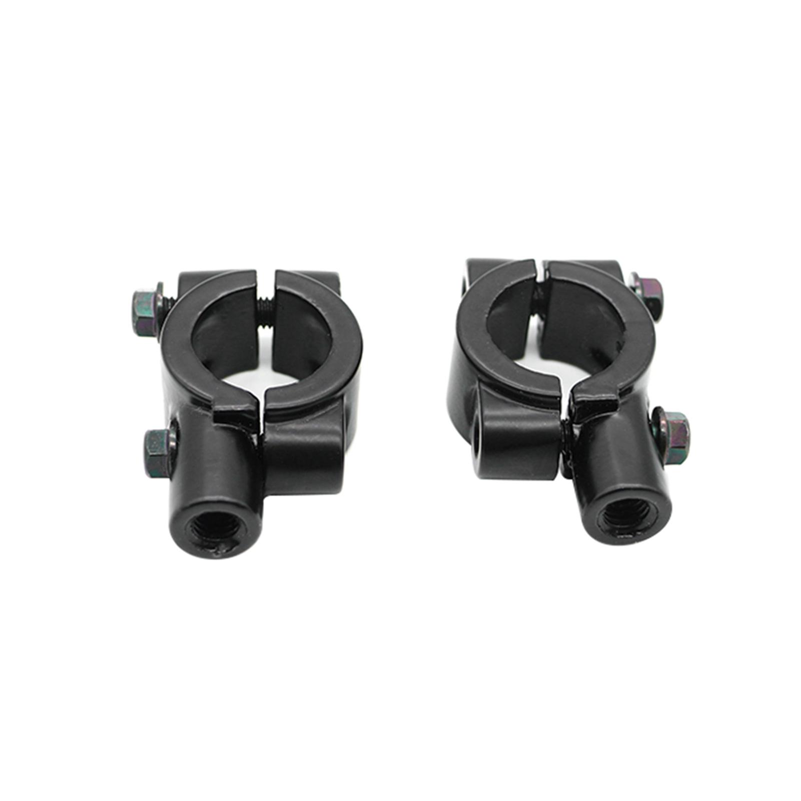 Kaisai Silver Handlebar Mirror Mount Clamp Aluminum Handlebar Rearview Side Mirrors Adapter Holder Clamp Universal For Bicycle