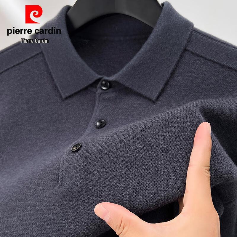 Pierre Cardin Men's 100% Wool Polo Sweater