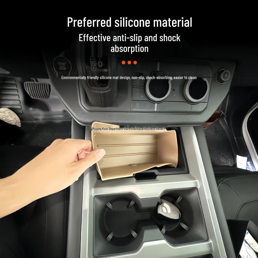 Tapete de Silicone Antiderrapante para Armazenamento para Console Central do Land Rover Defender 25 (110/90)