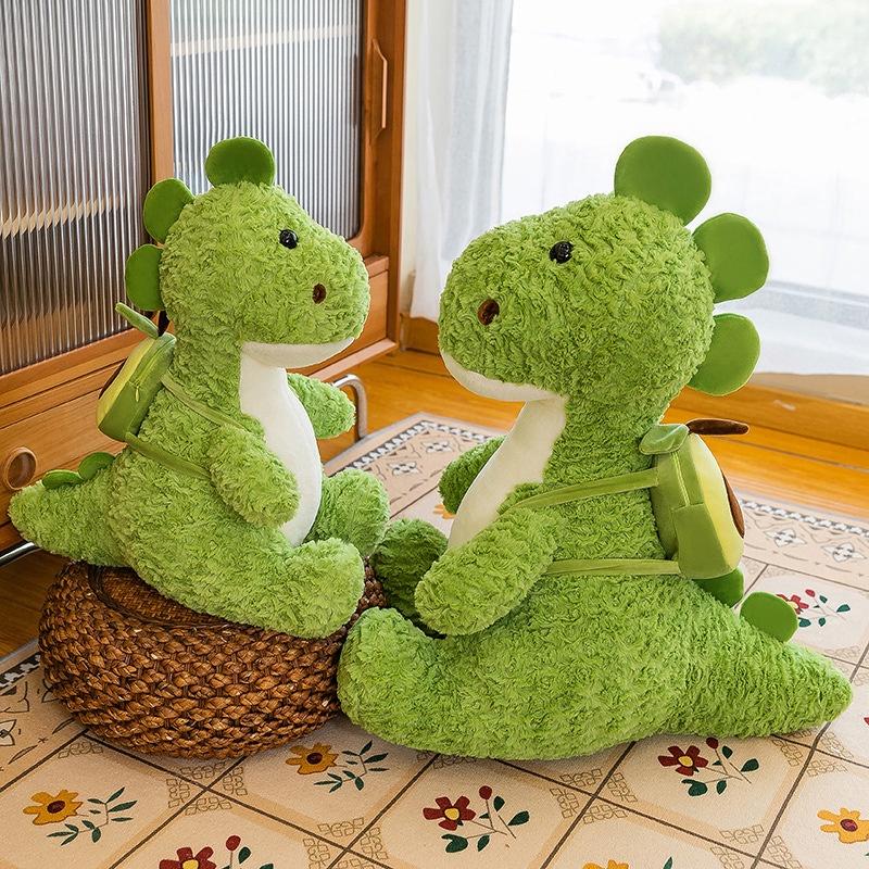 Cute Green Plush Avocado Backpack Toy For Kids Soft And Fluffy Dinosaur Stuffed Animal Pillow