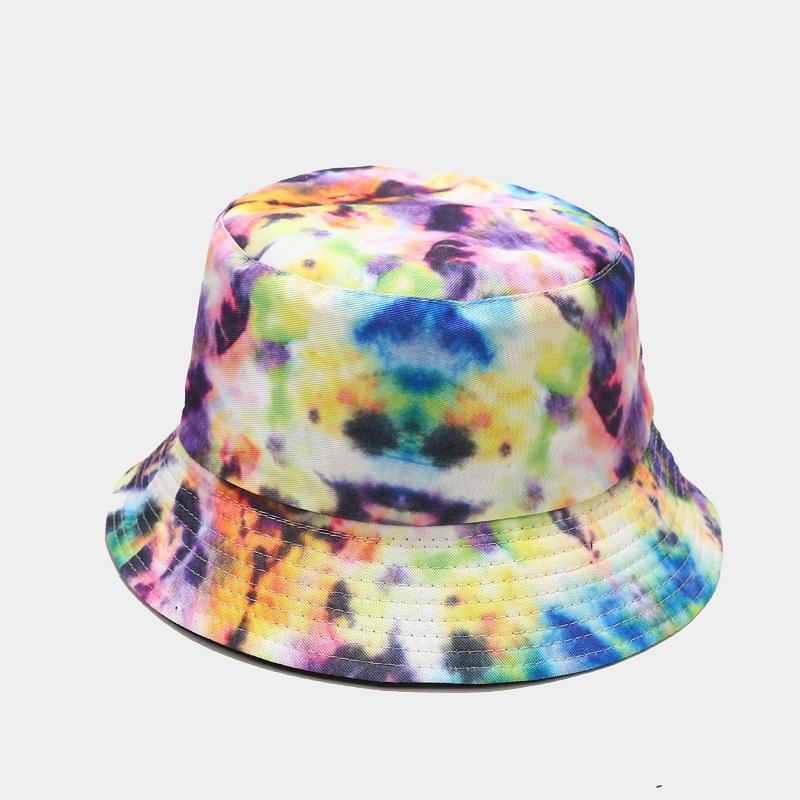 3D Printed Pattern Fisherman Hat Tie Dye Double-sided Basin Hat for Men Women Summer Outdoor Sun Protection Sunshade Hat