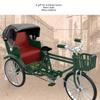 Rickshaw Model Retro Design Decorative Interesting Alloy 3 Wheel Rickshaw Desktop Ornament for Decoration