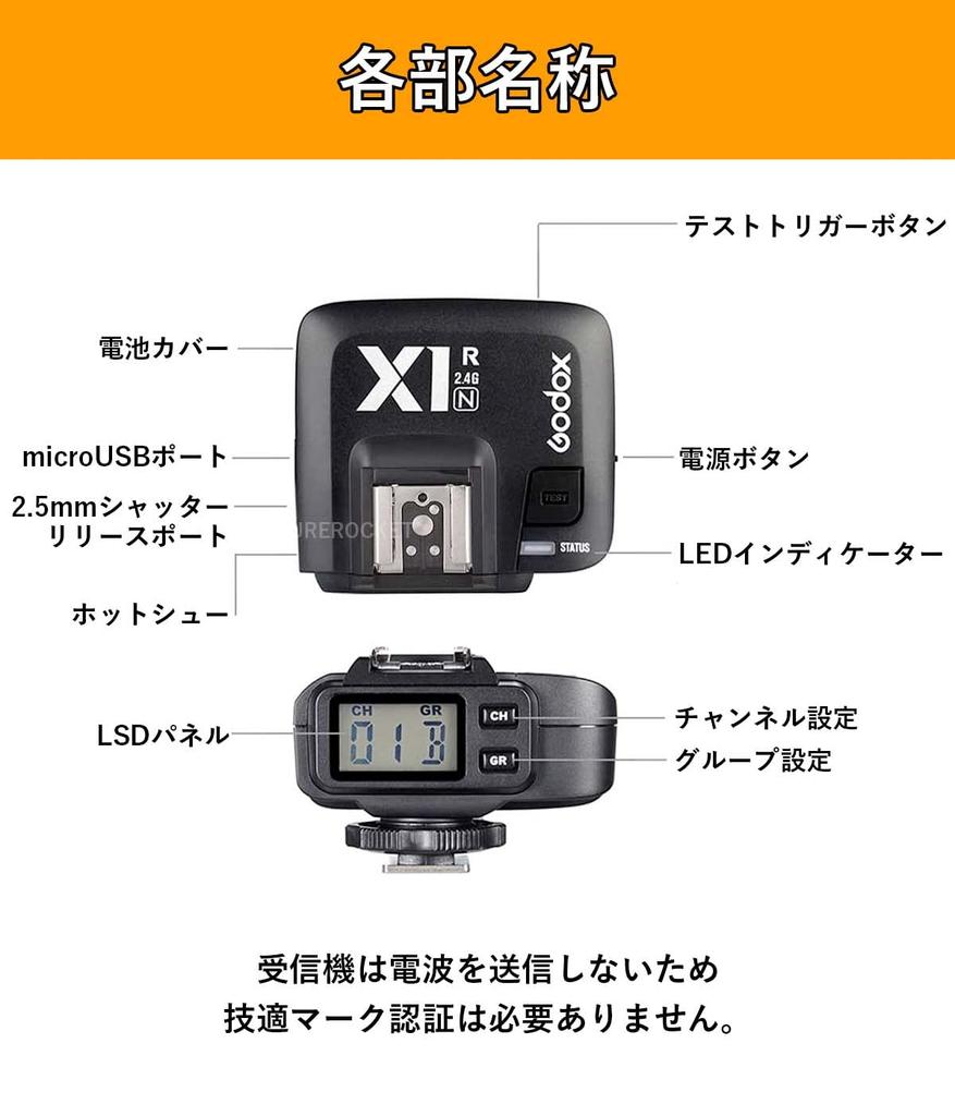 Godox Wireless Receiver for X1 and with Cross Japanese X1R-S Sony, X1RS, (Authentic Distributor)