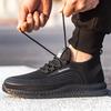 Men Steel Toe Work Sneakers Lightweight Safety Shoe Puncture Proof Indestructible Boots Durable Protective Men Footwear for Work