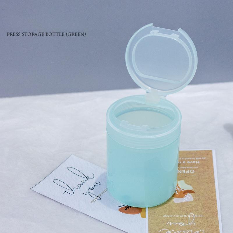 

Cotton Balls Organizer Nail Cotton Pads Storage Cup With Clip Lid For Nail Polish Remover Cotton Swabs Manicure Makeup Tools зелёный