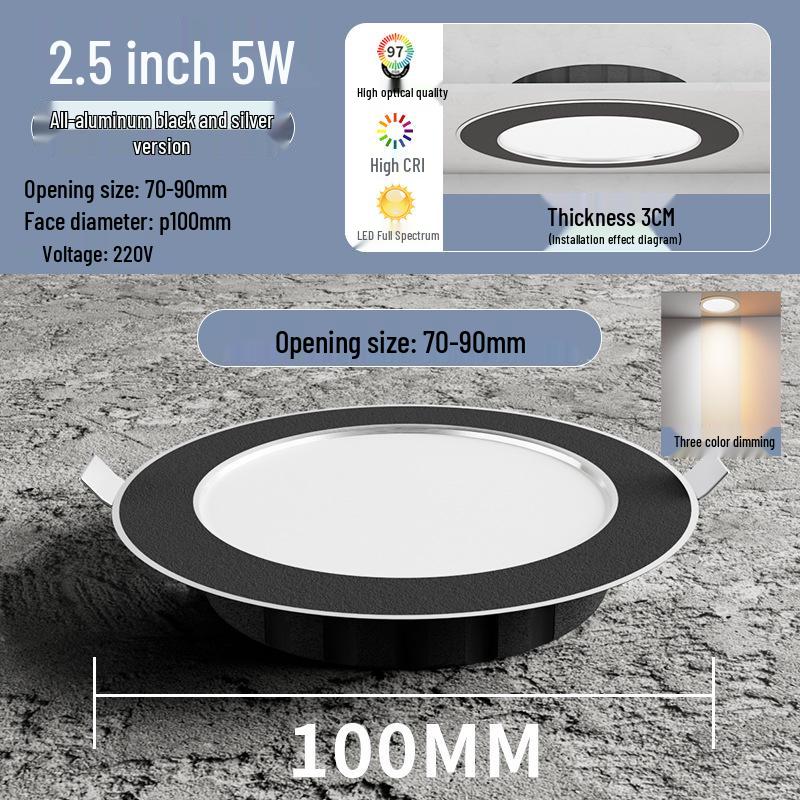Ultra-Thin LED Downlight: 4-6 Inch Recessed Ceiling Spotlight