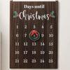 Christmas Countdown Wooden Sign Wall Count Down To Christmas Wooden Calendar Seasonal Vintage Elegance 25 Days Countdown Sign