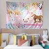 Kawaii Anime Ssugarbunnies Tapestry Art  Sweet Design Balances Room Tone Home Charm Suitable Wall Art Decor for Living Areas