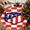 Atletico Madrid Pattern Round Rug, Indoor/Outdoor Mat, for Picnic, Gameroom, Bedroom, Office, Living Room, Home Decor Carpet, Birthday Gift