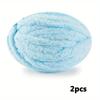 2pcs Chunky Chenille Yarn Wide Soft Arm Knitting Thick Yarn In Solid Colors for Scarves Hats Bags
