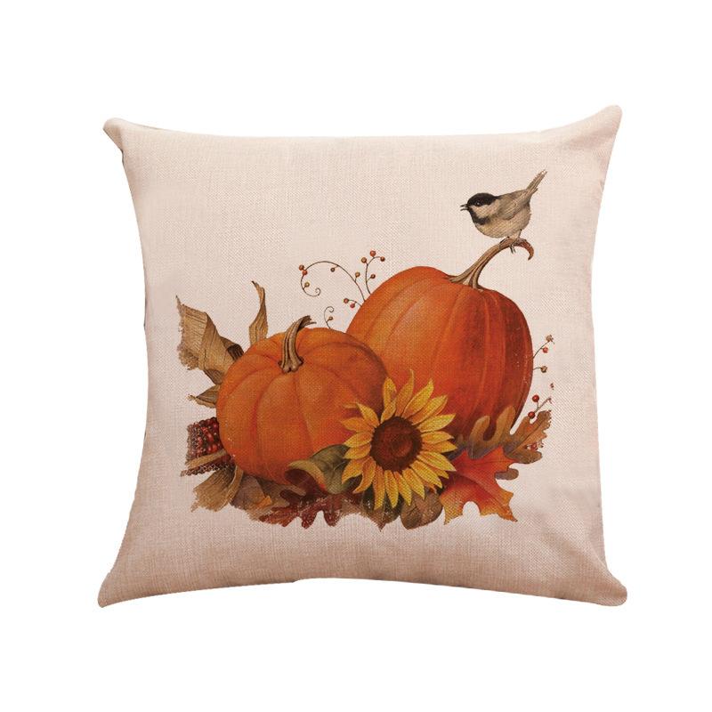 Halloween Pumpkin Series Throw Pillow Covers With Digital Printing Of Short Plush Fabric Car-Shaped Sofa Cushion Home Decor
