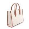 Used Michael Kors MIRELLA S MK Signature Handbag 35F2G7ZC5B PVC coated canvas leather White Brown Used Women