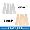 ABSOPRO Door Pillar Window Trim Pillar Post Door Outer Exterior Cover for Toyota Tundra Chrome Silver Tone Anti-Scratch Sticker, 2022-2023,