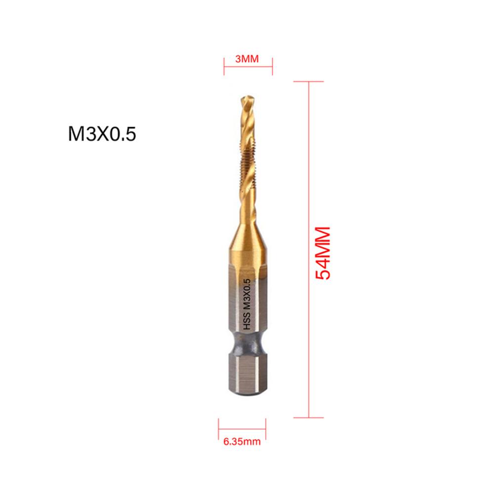 Convenient Hex Shank Threaded Tap Drill Bit for Various Materials